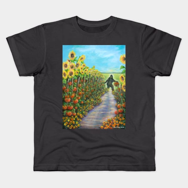 The Tomato Thief Kids T-Shirt by LouiseSullivanArt